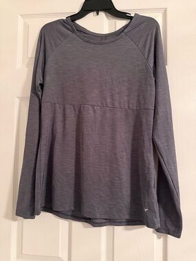 Old Navy Active Women's Long Sleeve Crew Neck Top - Heather Gray